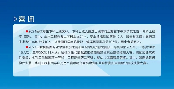 福建省上杭职业中专学校2024年招生简章