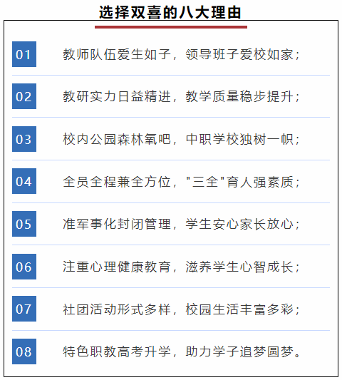 泉州双喜科技学校2024年招生简章